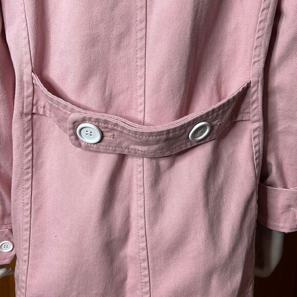 J. Crew Pink Denim Peacoat Sz8 - Picture 6 of 11